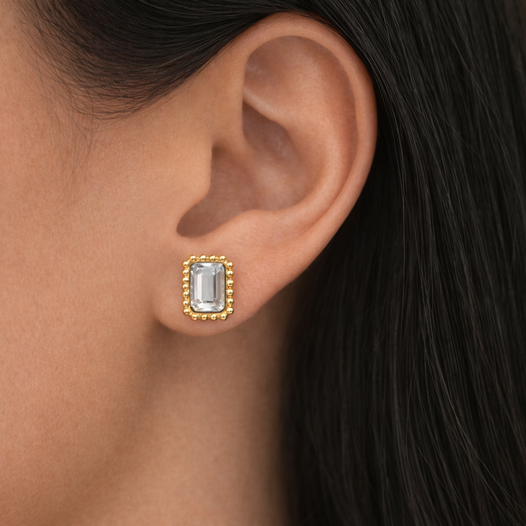 Baby Glow Flat Back Earrings - EVRYJEWELS