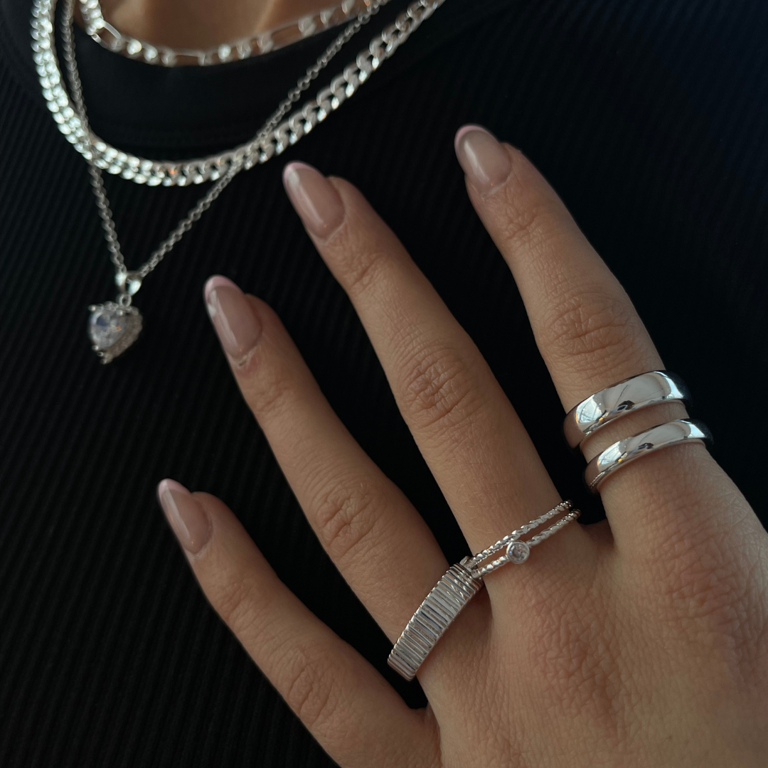 Thin Interlocking Set of 4 Rings, 14K Gold Fill – Hannah Naomi Jewelry