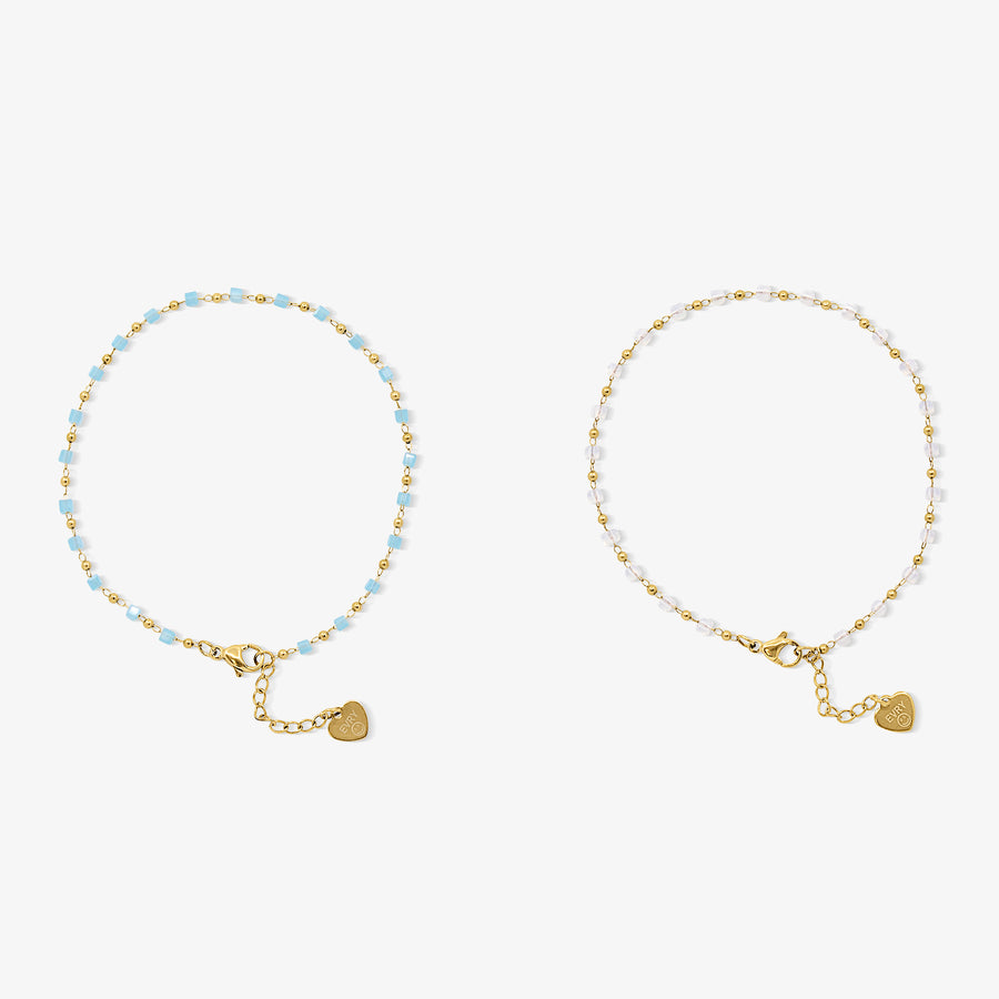Ocean Breeze Anklet Bracelet 6 Piece Set - EVRYJEWELS