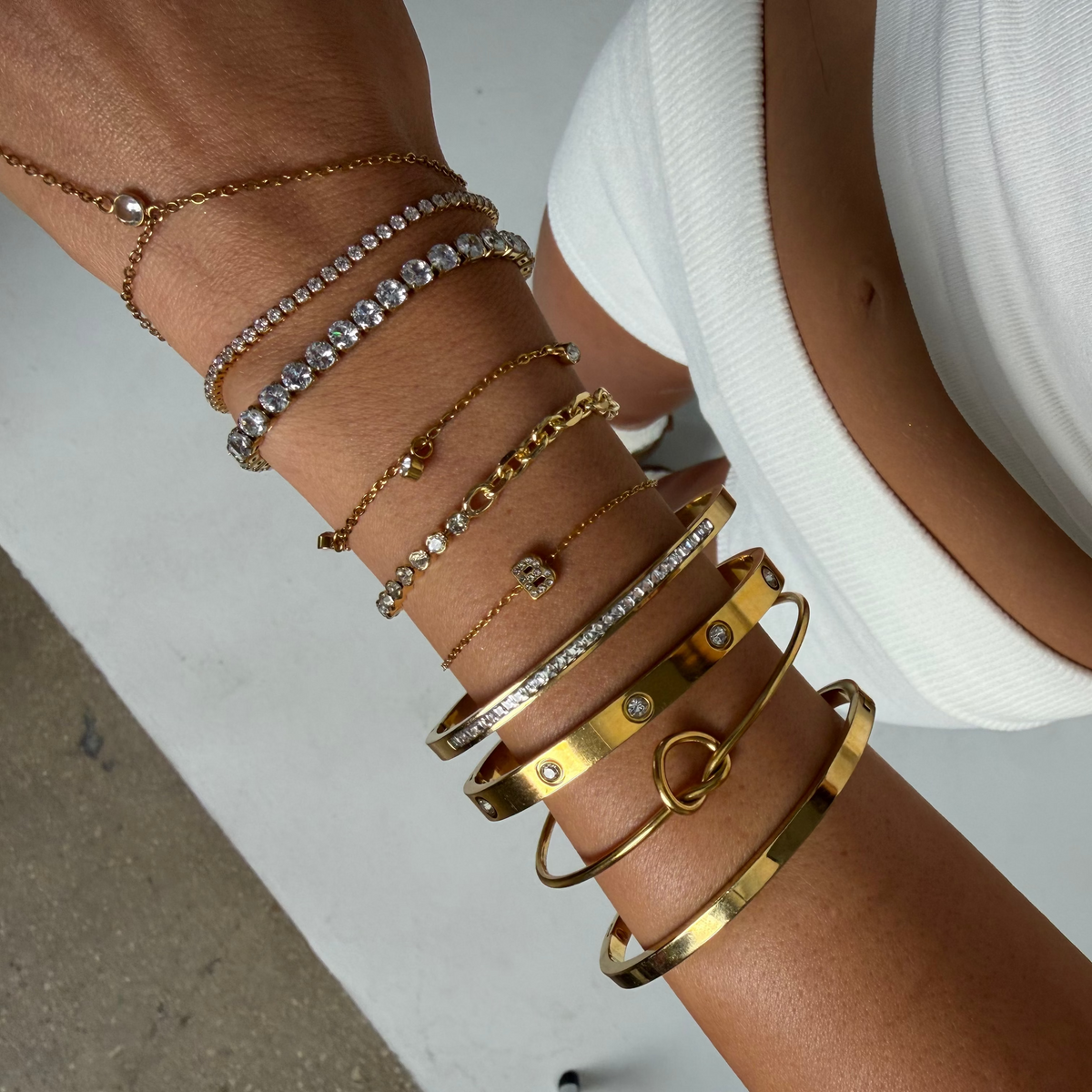 Initial Crystal Bracelet - EVRYJEWELS