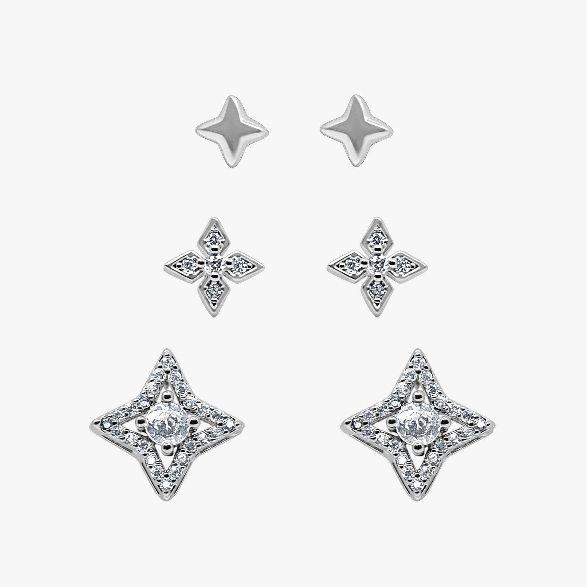 Glitter Pop Stud Earrings Pack - EVRYJEWELS