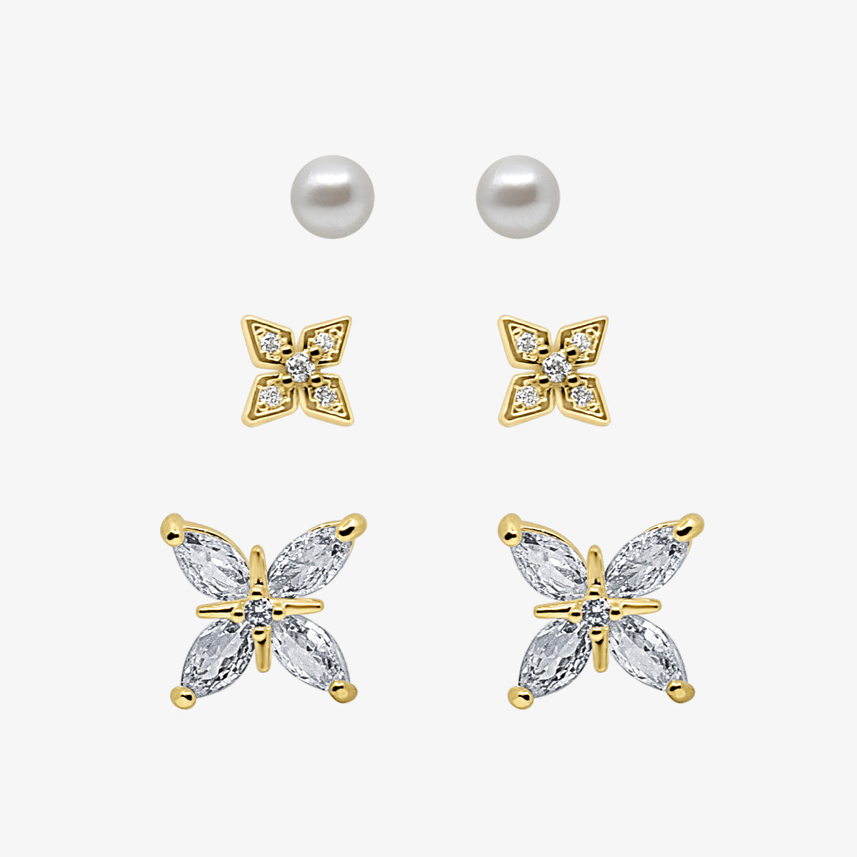Petite Bloom Stud Earrings Pack