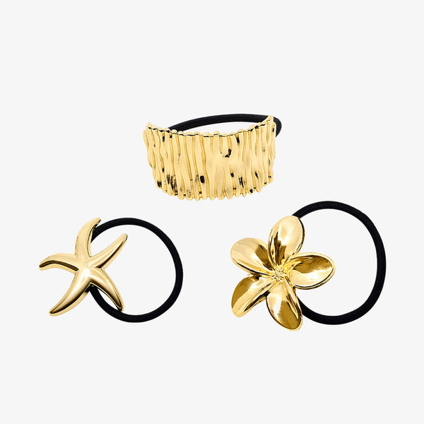 Beach Girl 3-Pack Hair Elastic Bundle - EVRYJEWELS