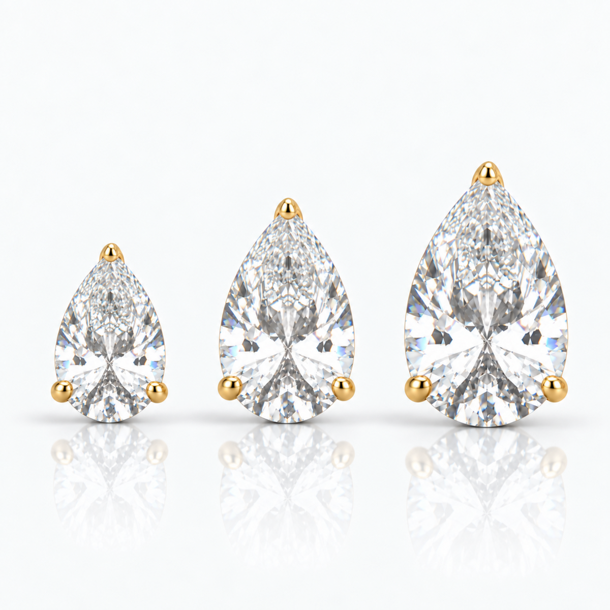 Calabasas Pear Stud Earrings - EVRYJEWELS