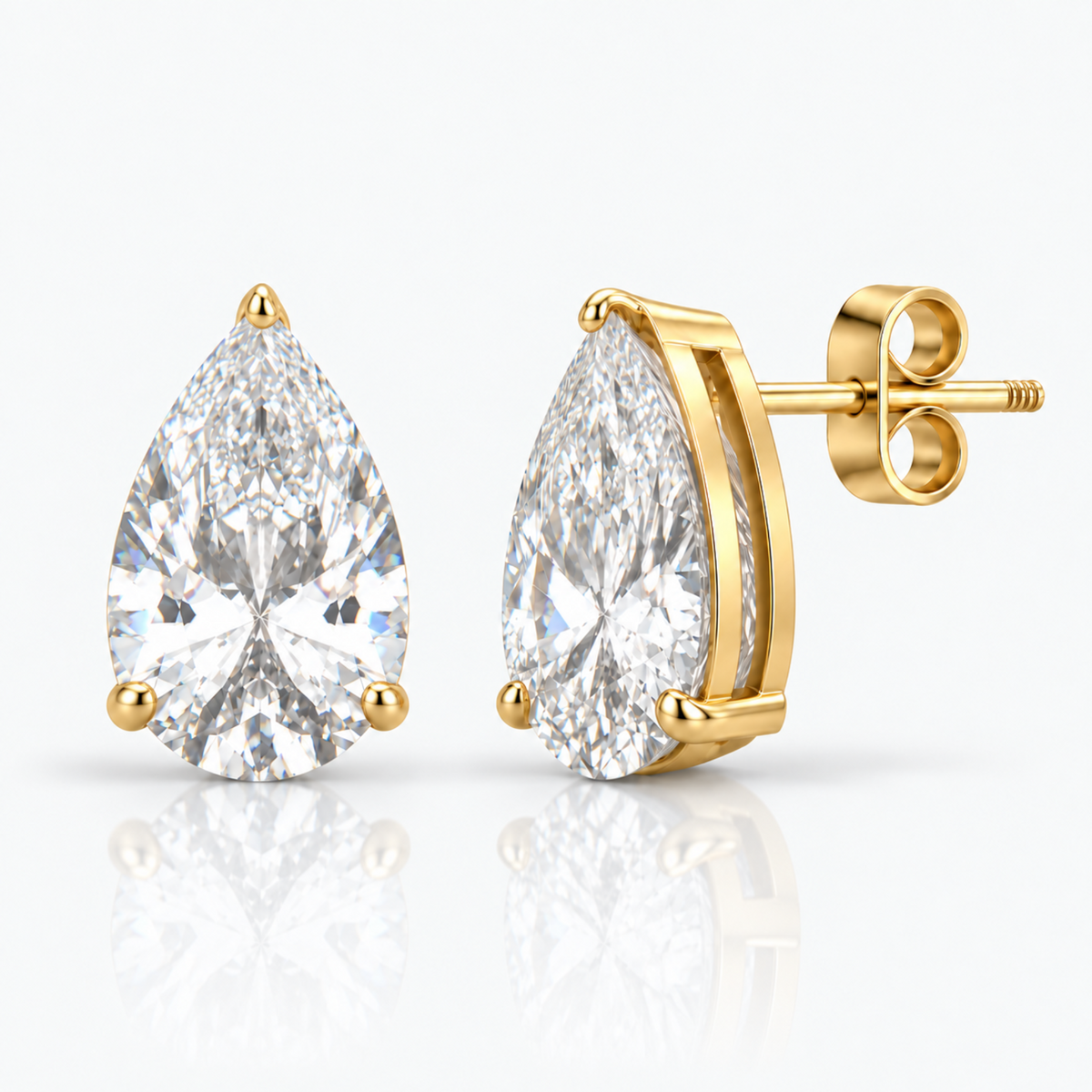 Calabasas Pear Stud Earrings - EVRYJEWELS