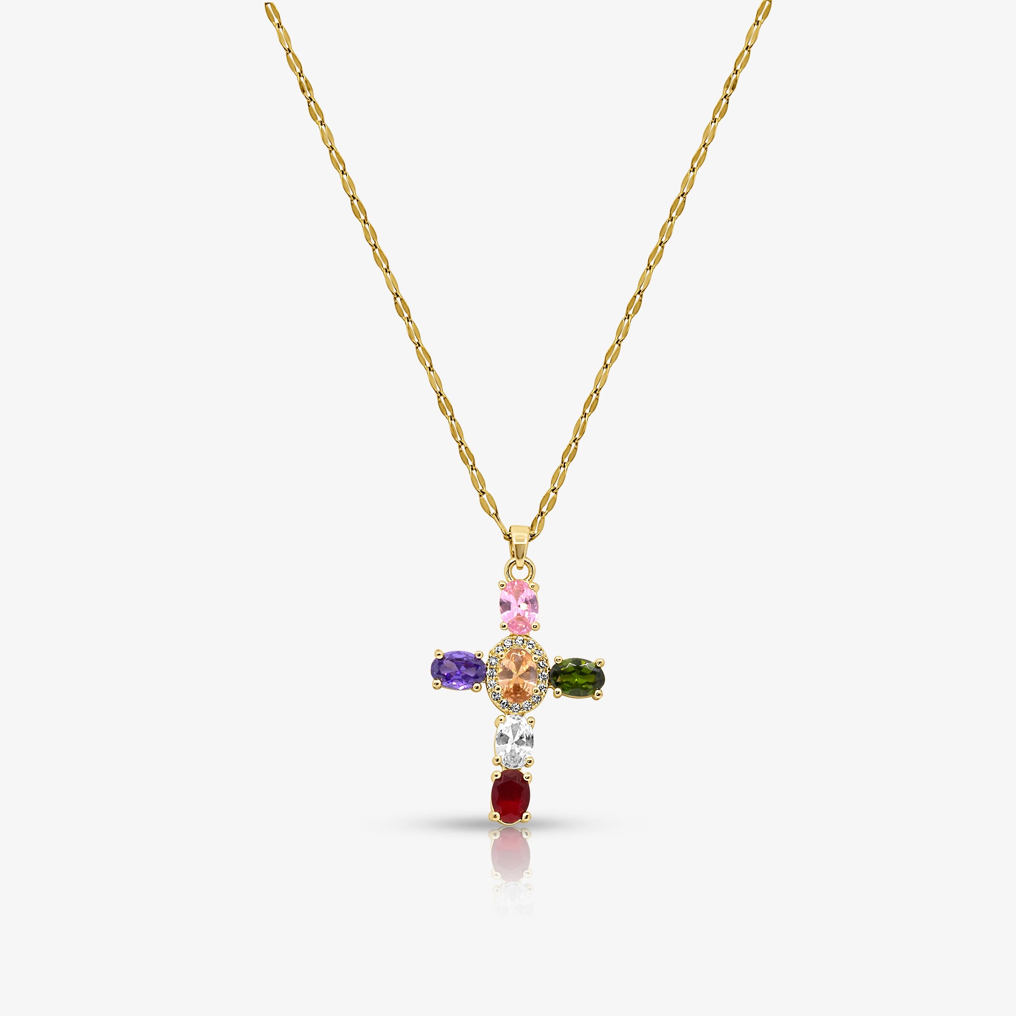 Heavenly Glow Cross Necklace - EVRYJEWELS