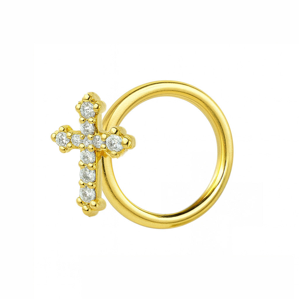 Cross Babe Nose Ring - EVRYJEWELS