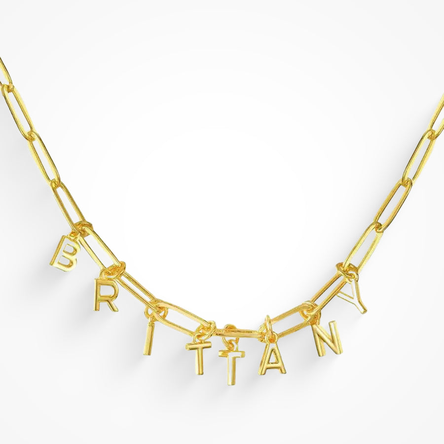 Custom/Personalized Link Letter Necklace - EVRYJEWELS