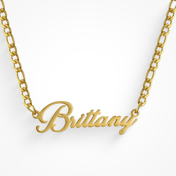 Custom/Personalized Nameplate Figaro Necklace