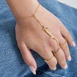 Custom/Personalized Name Plate Hand Chain - EVRYJEWELS
