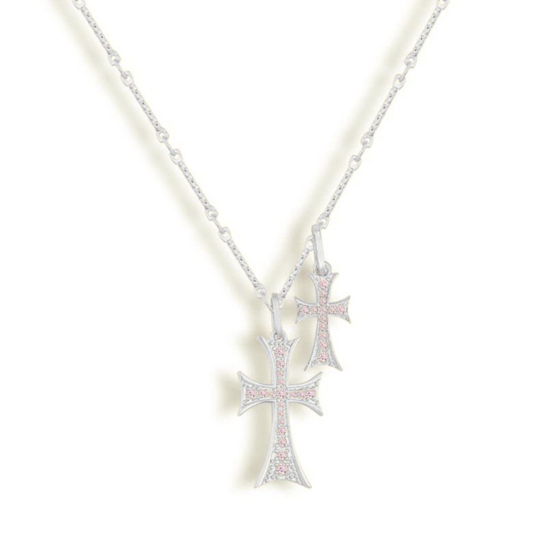 Double Cross Me Necklace | Gold Cross Necklaces for Women – EVRYJEWELS