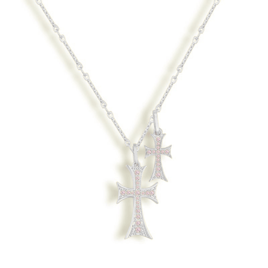 Double Cross Me Necklace - EVRYJEWELS