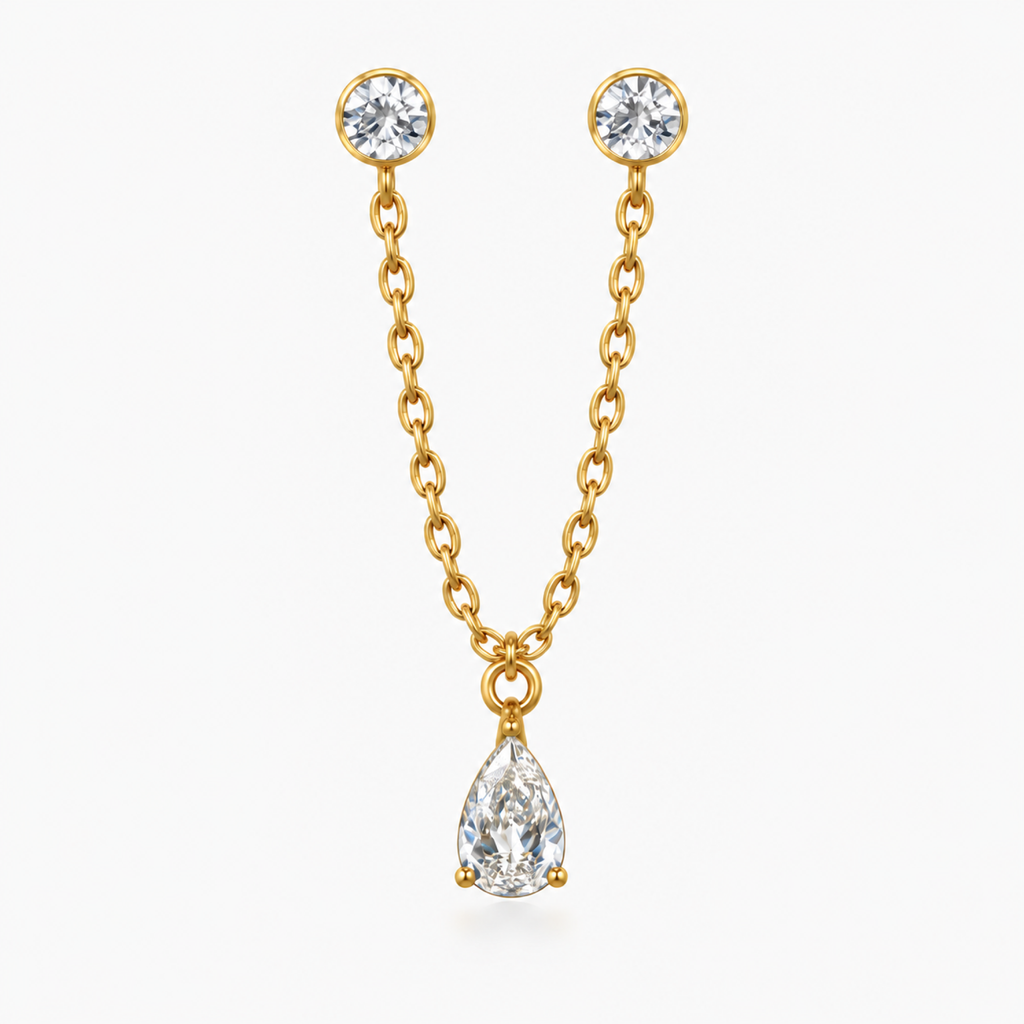 Glow Drop Stud Earring - EVRYJEWELS