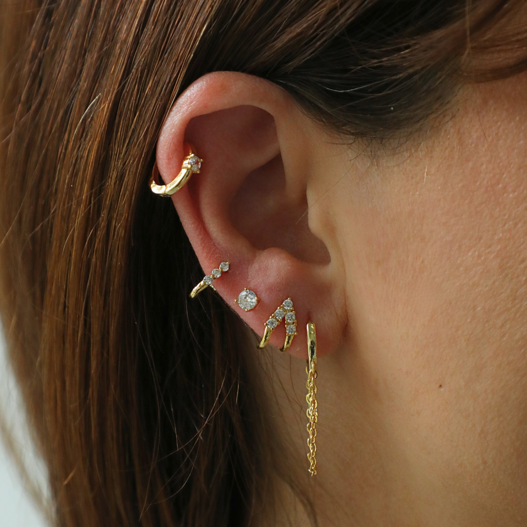 Gold Baby Ear Studs Designs - South India Jewels