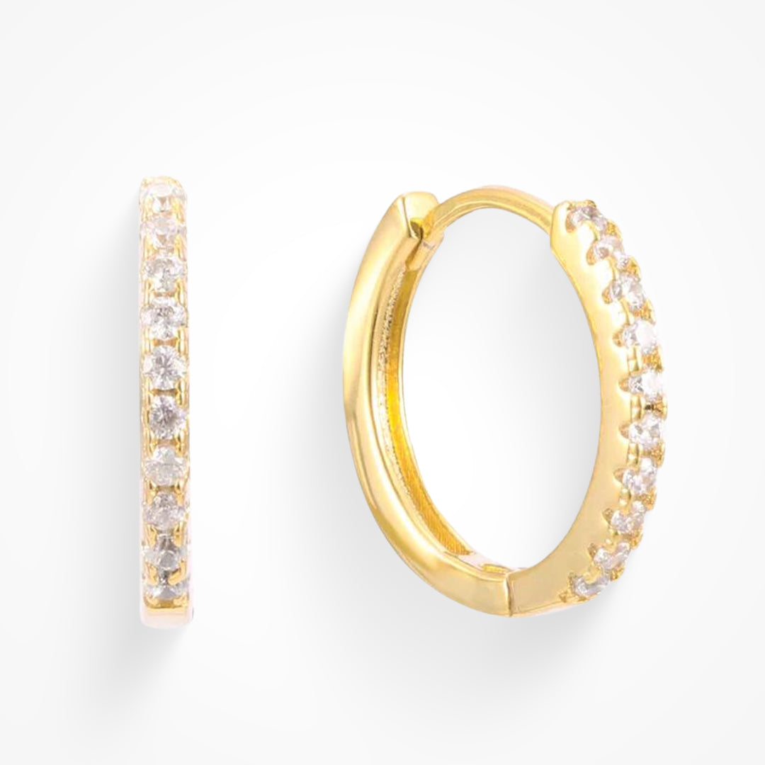 5 cttw. Lab Grown Diamond Eternity Hoop Earrings in 14K White Gold