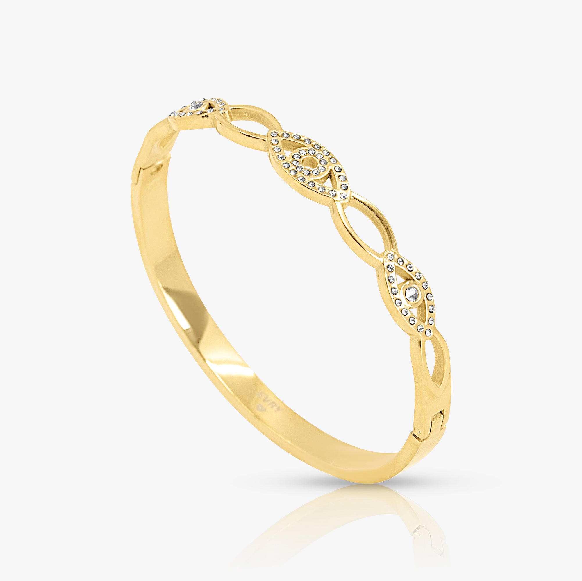 Golden Link Bangle - EVRYJEWELS