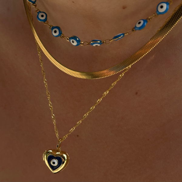 Collier Evil Eye Locket