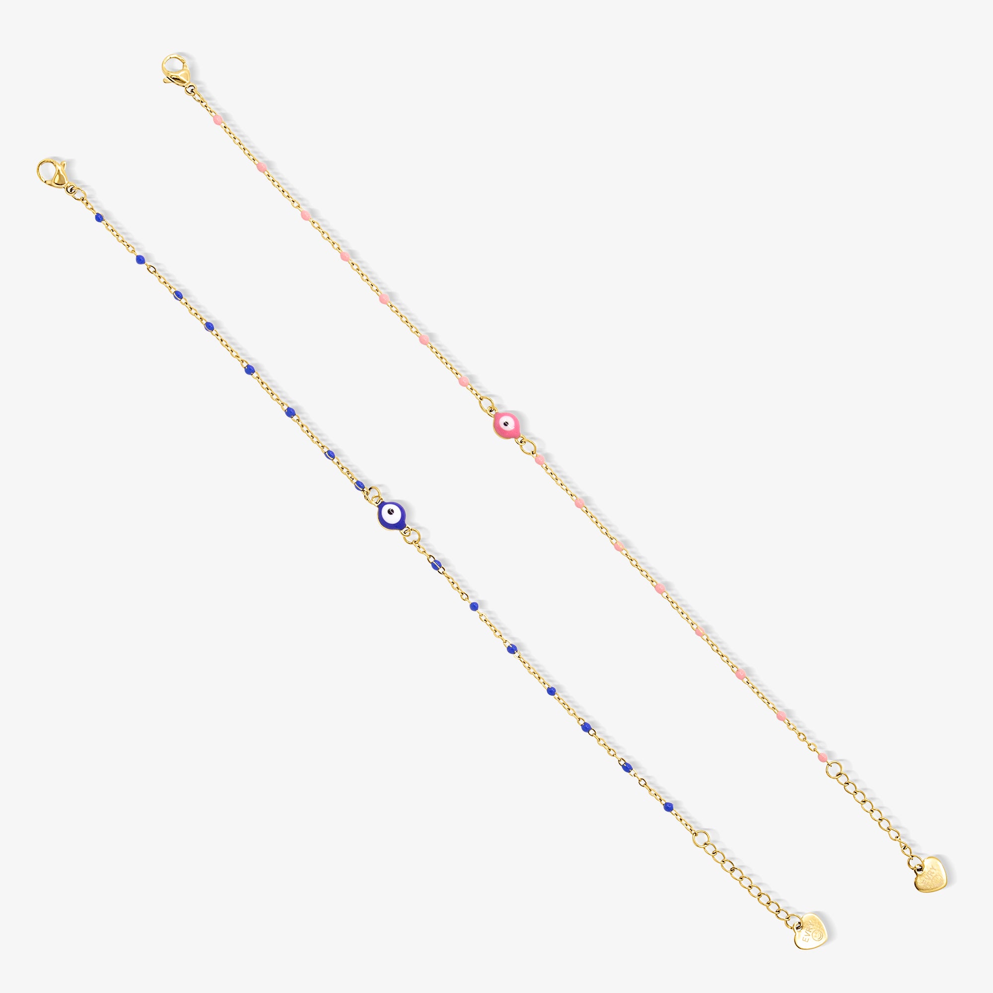 Evil Eye Anklet 2 Piece Set - EVRYJEWELS