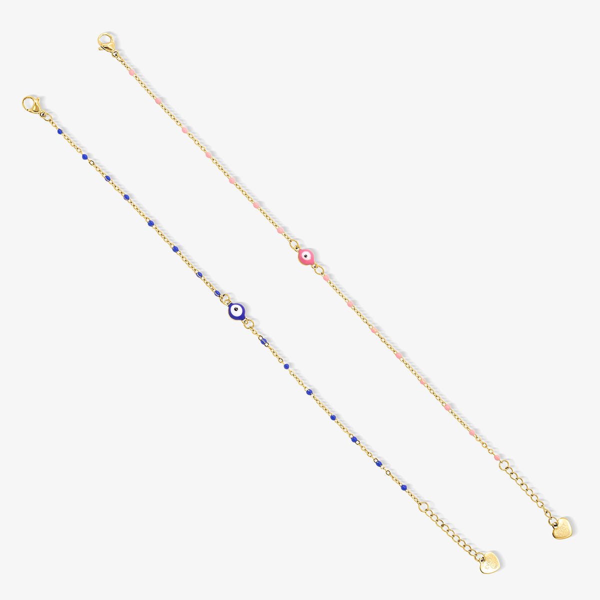 Evil Eye Anklet 2 Piece Set - EVRYJEWELS