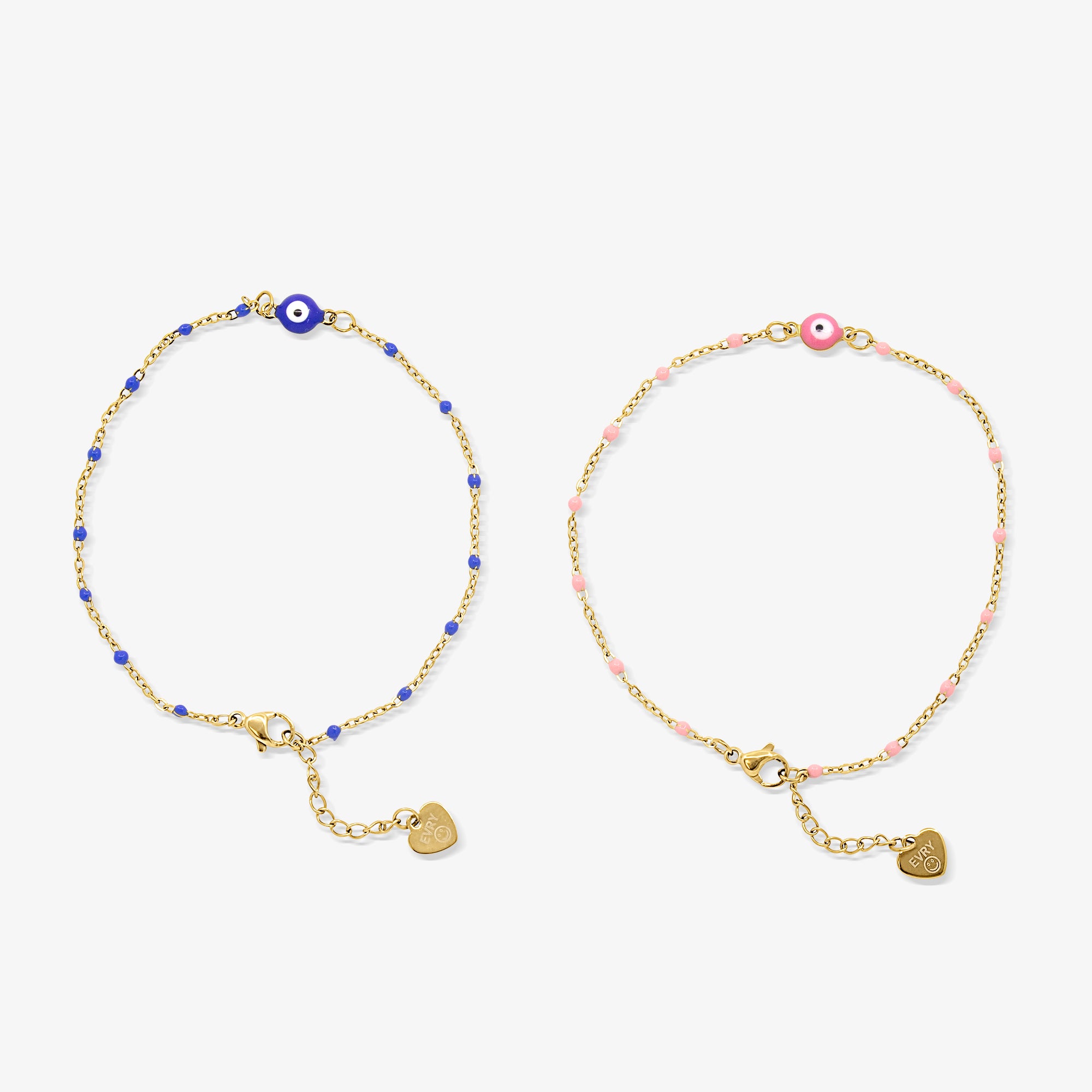 Evil Eye Anklet 2 Piece Set - EVRYJEWELS