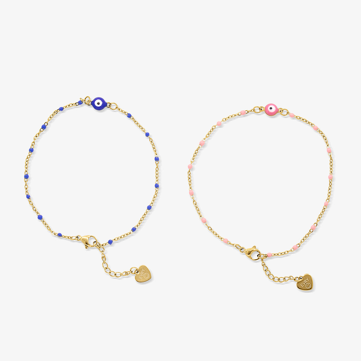 Evil Eye Anklet 2 Piece Set - EVRYJEWELS