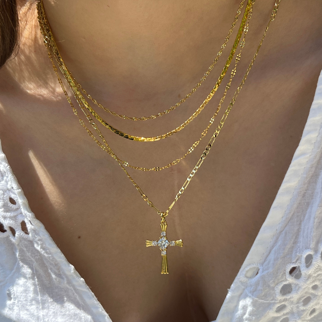 Meet the tiktok viral Double Cross Me Necklace 🤭🤍👀 #fyp #foryou | TikTok