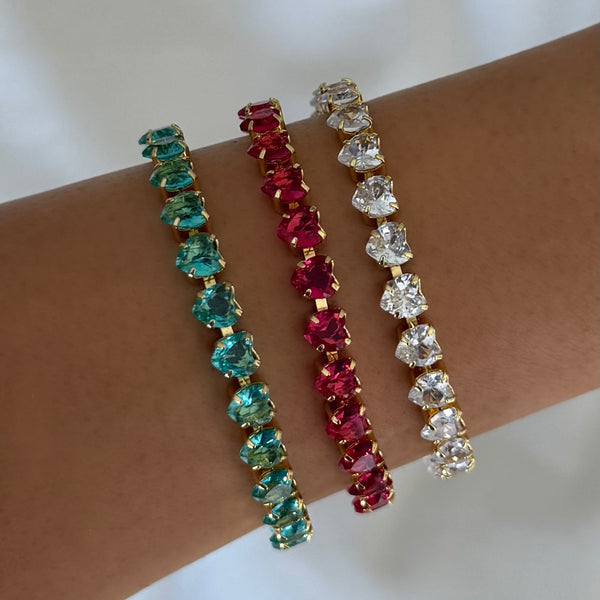 Goud armbandje schakels en hart go dutch label Goud armbandje schakels en hart go dutch label