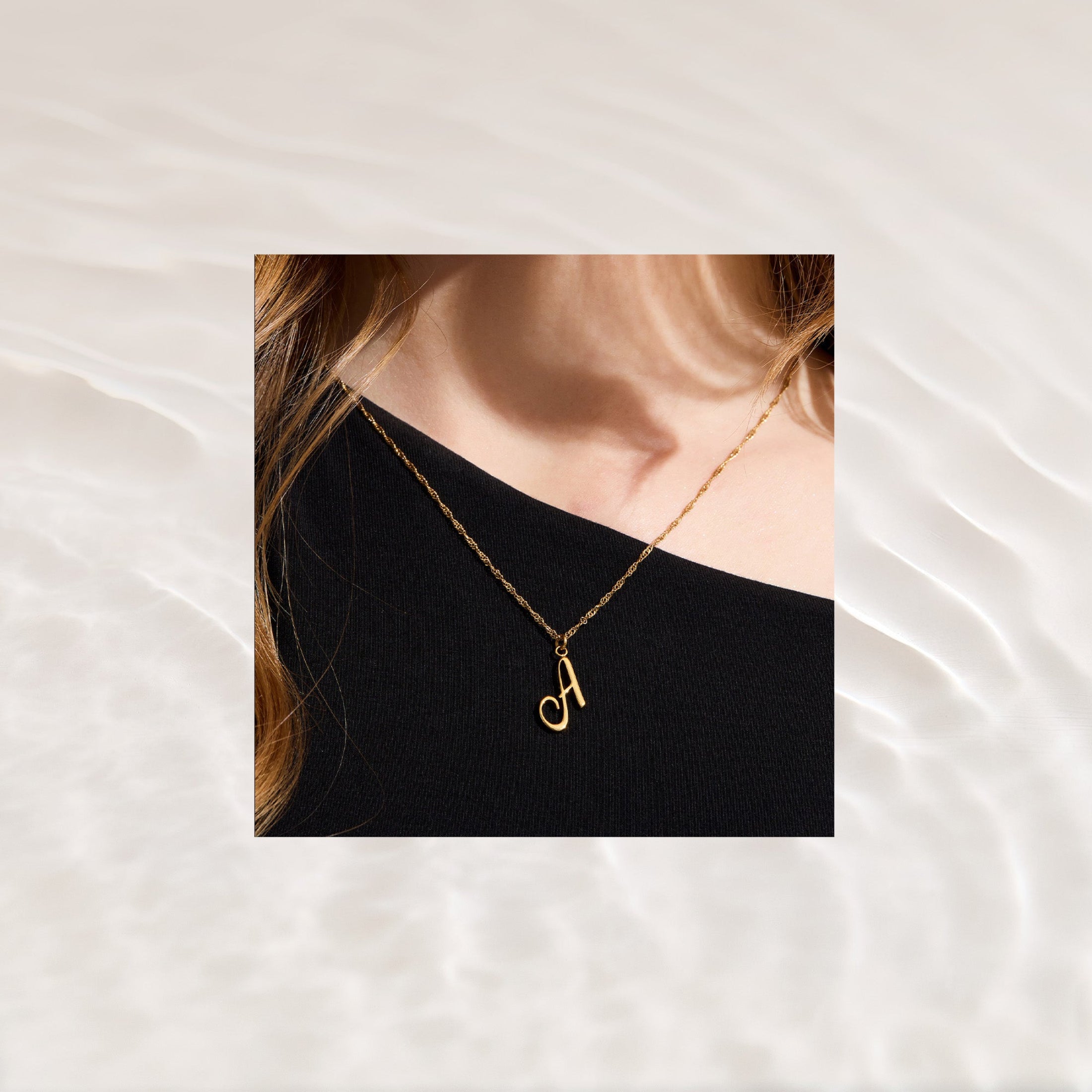 Golden Letter Necklace - EVRYJEWELS