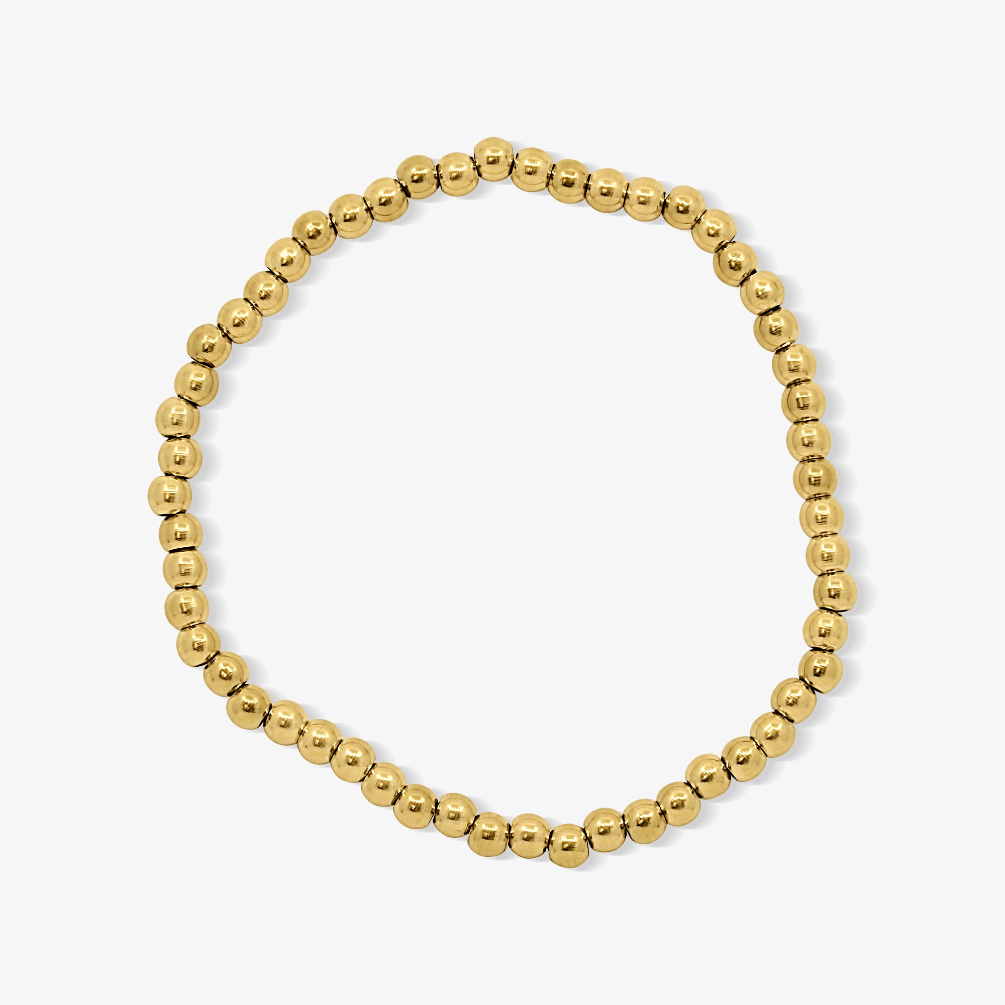 Icy Golden Beaded Bracelet 4 Piece Set - EVRYJEWELS
