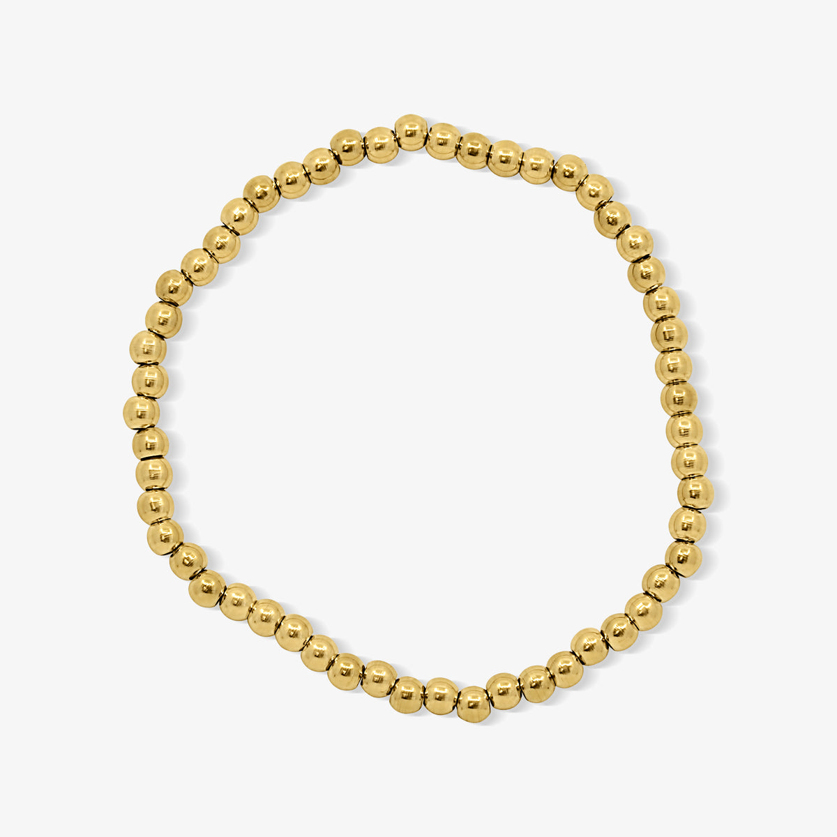 Icy Golden Beaded Bracelet 4 Piece Set - EVRYJEWELS