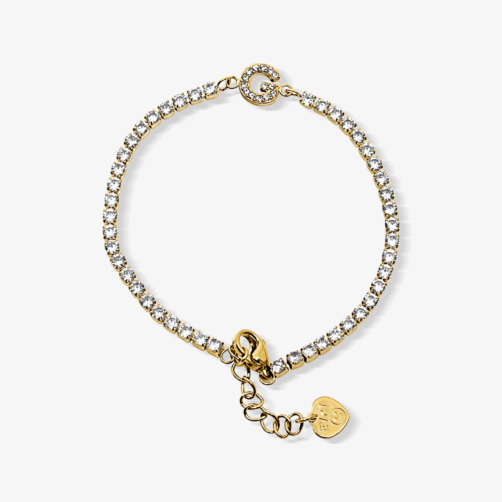 Icy Initial Tennis Bracelet - EVRYJEWELS