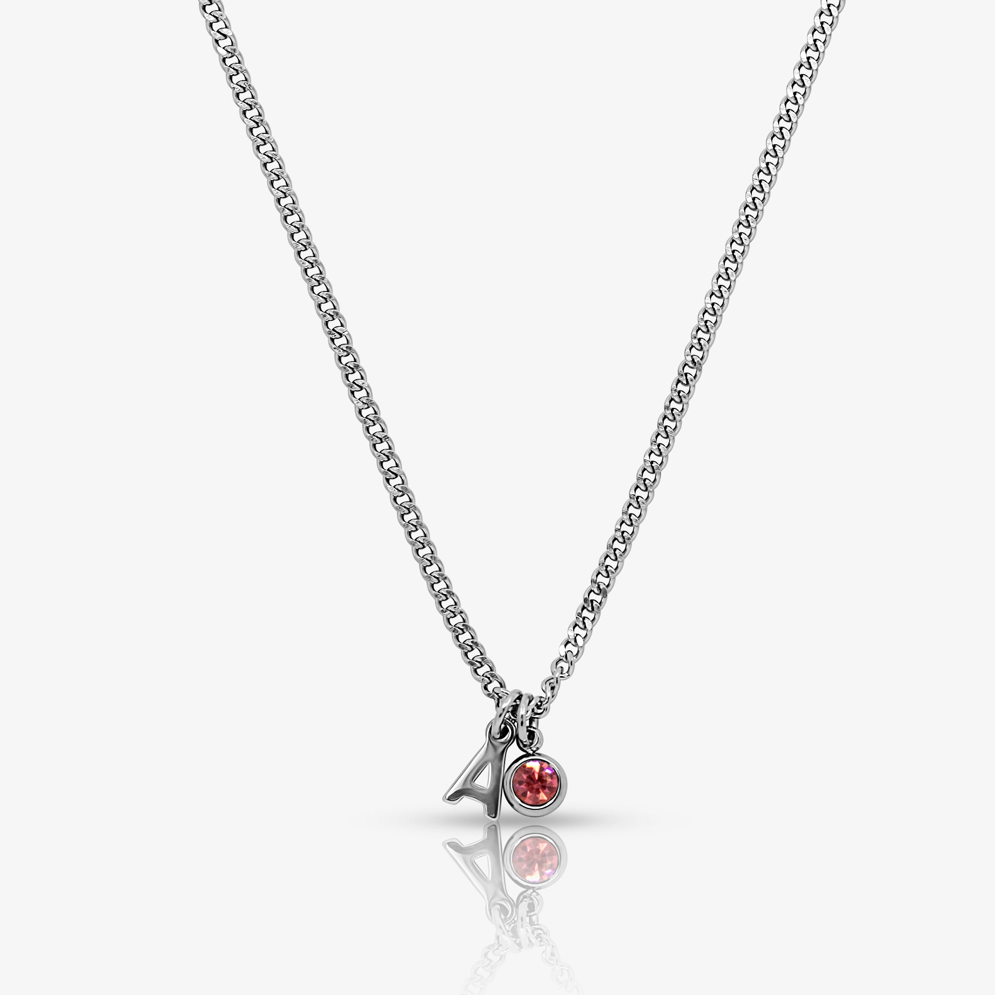 Custom/Personalized Initial Pendant Necklace w/ Birthstone - EVRYJEWELS