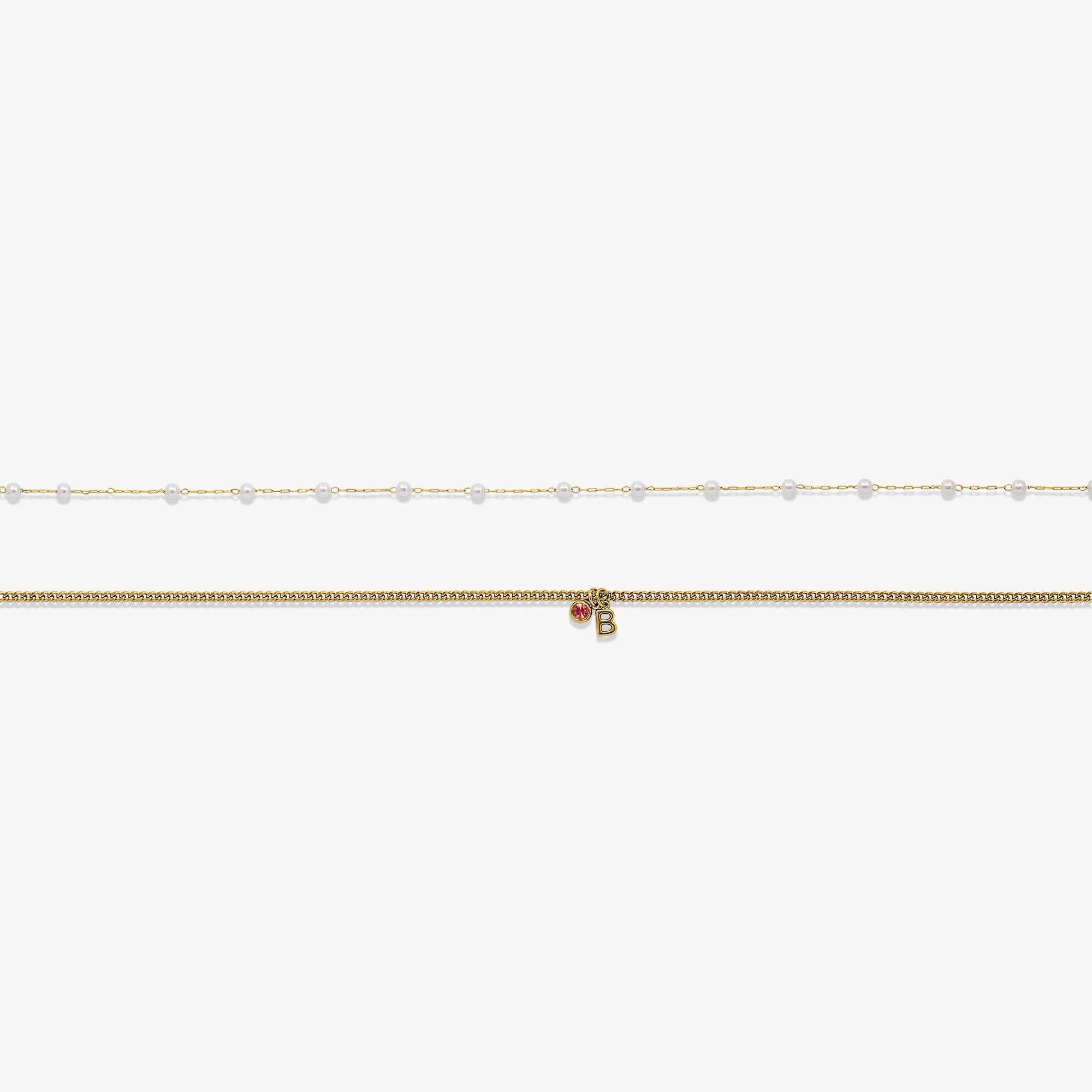 Custom/Personalized Pearl Initial Waist Chain - EVRYJEWELS