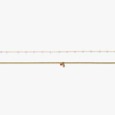Custom/Personalized Pearl Initial Waist Chain - EVRYJEWELS
