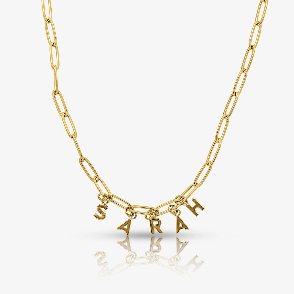 Custom/Personalized Link Letter Necklace - EVRYJEWELS