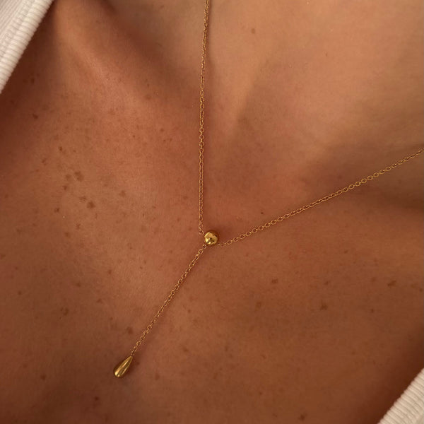 Luna Drop Lariat Necklace