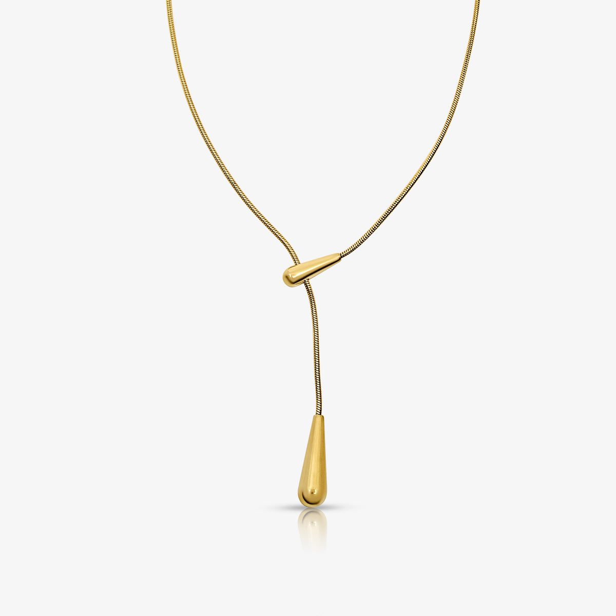 Golden Drip Lariat Necklace - EVRYJEWELS