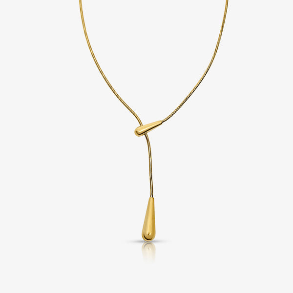 Golden Drip Lariat Necklace - EVRYJEWELS