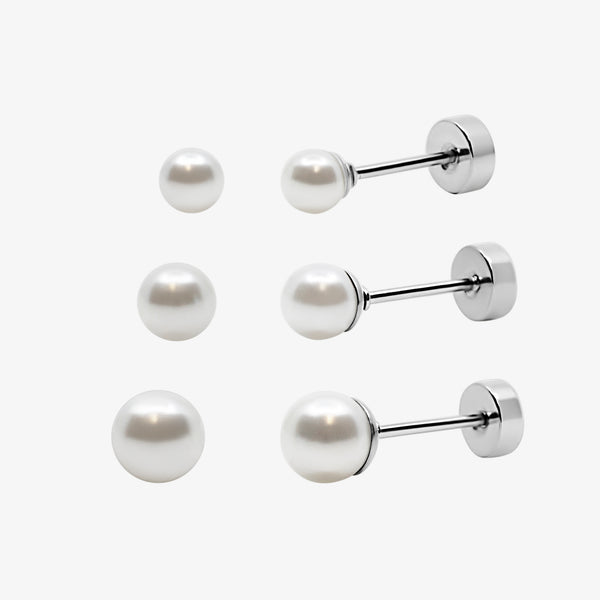 Pearl Crush Flat Back Earrings