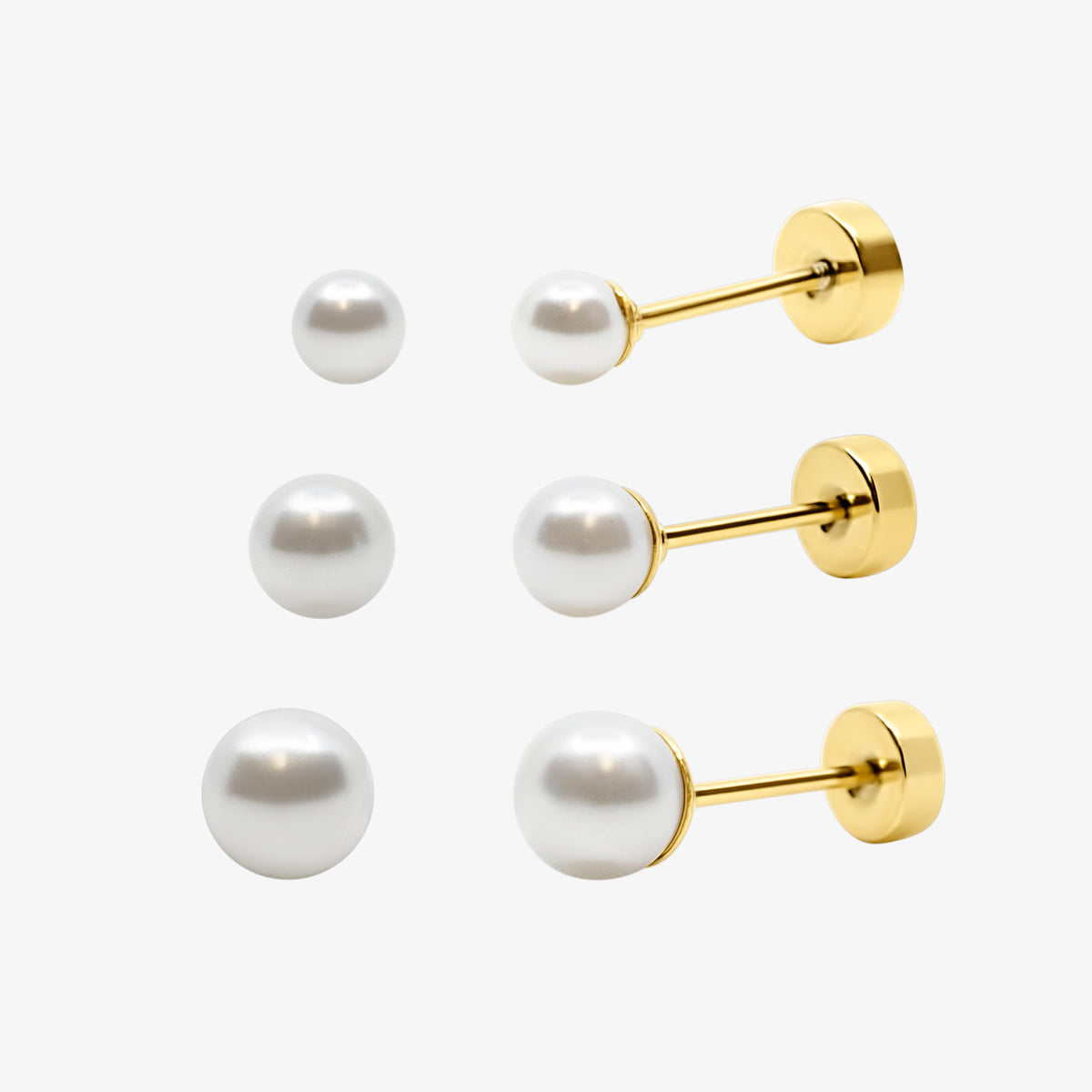 Pearl Crush Flat Back Earrings
