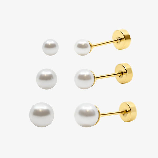 Pearl Crush Flat Back Earrings