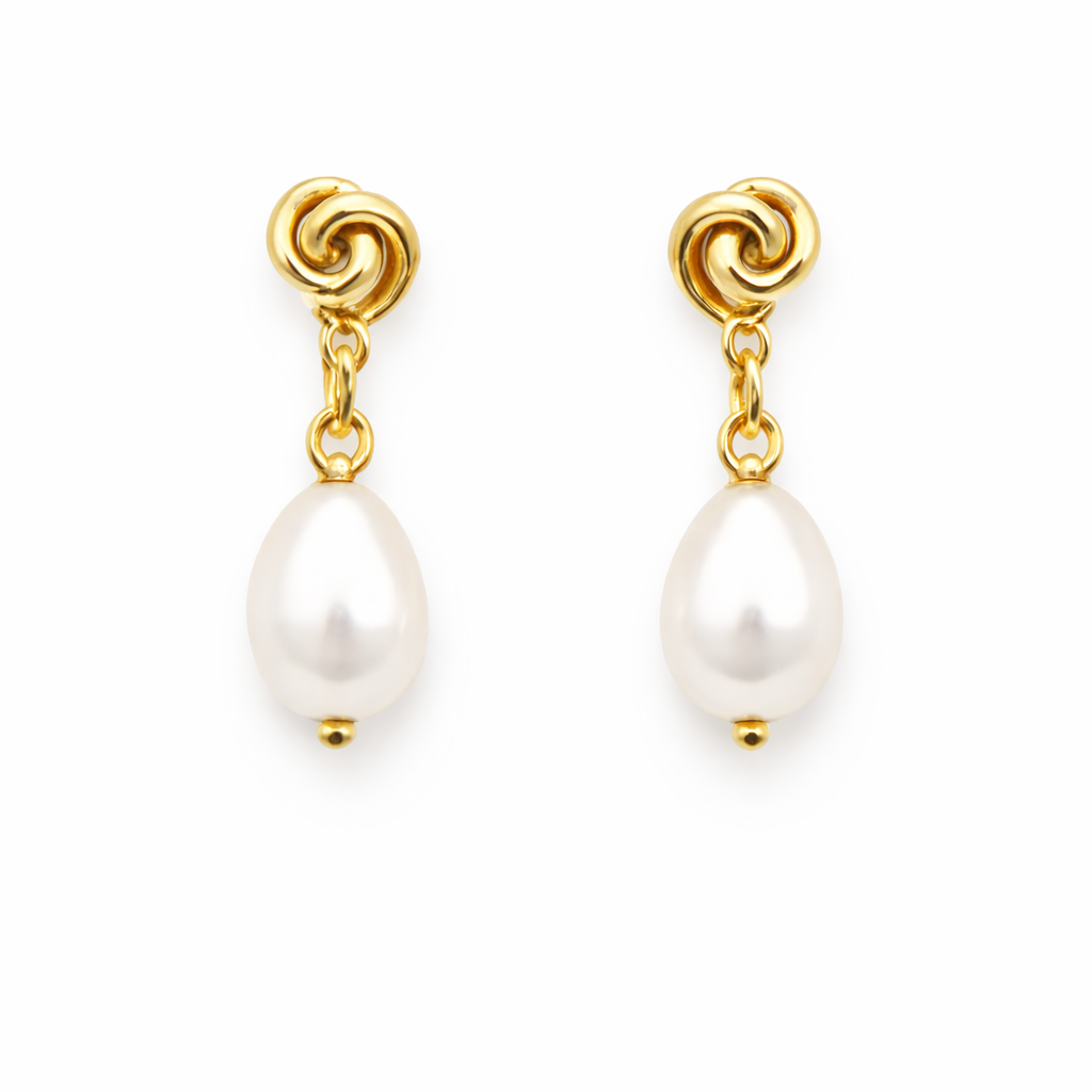 Pearl & Swirl Earrings - EVRYJEWELS