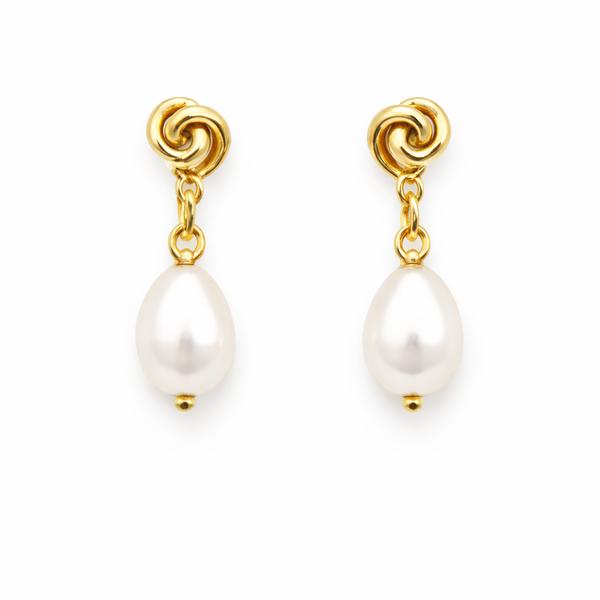 Pearl & Swirl Earrings - EVRYJEWELS