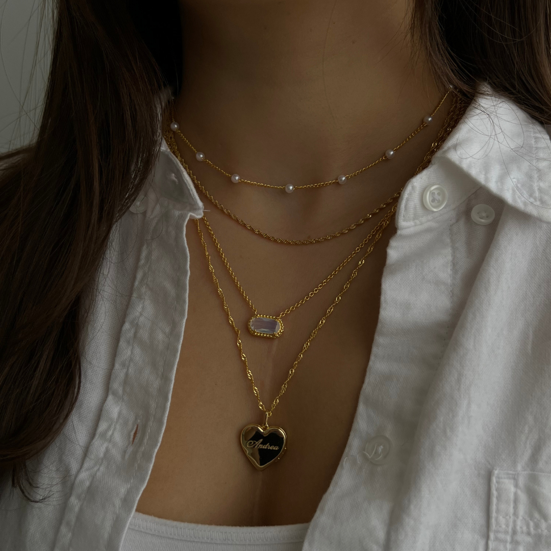 Handmade Cherry Pendant Bow Beads Chain Necklace