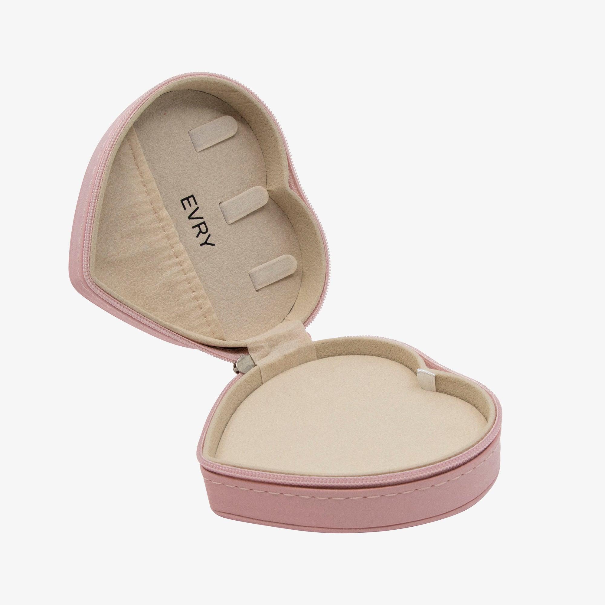 Heart-Shaped Travel Jewelry Case - EVRYJEWELS