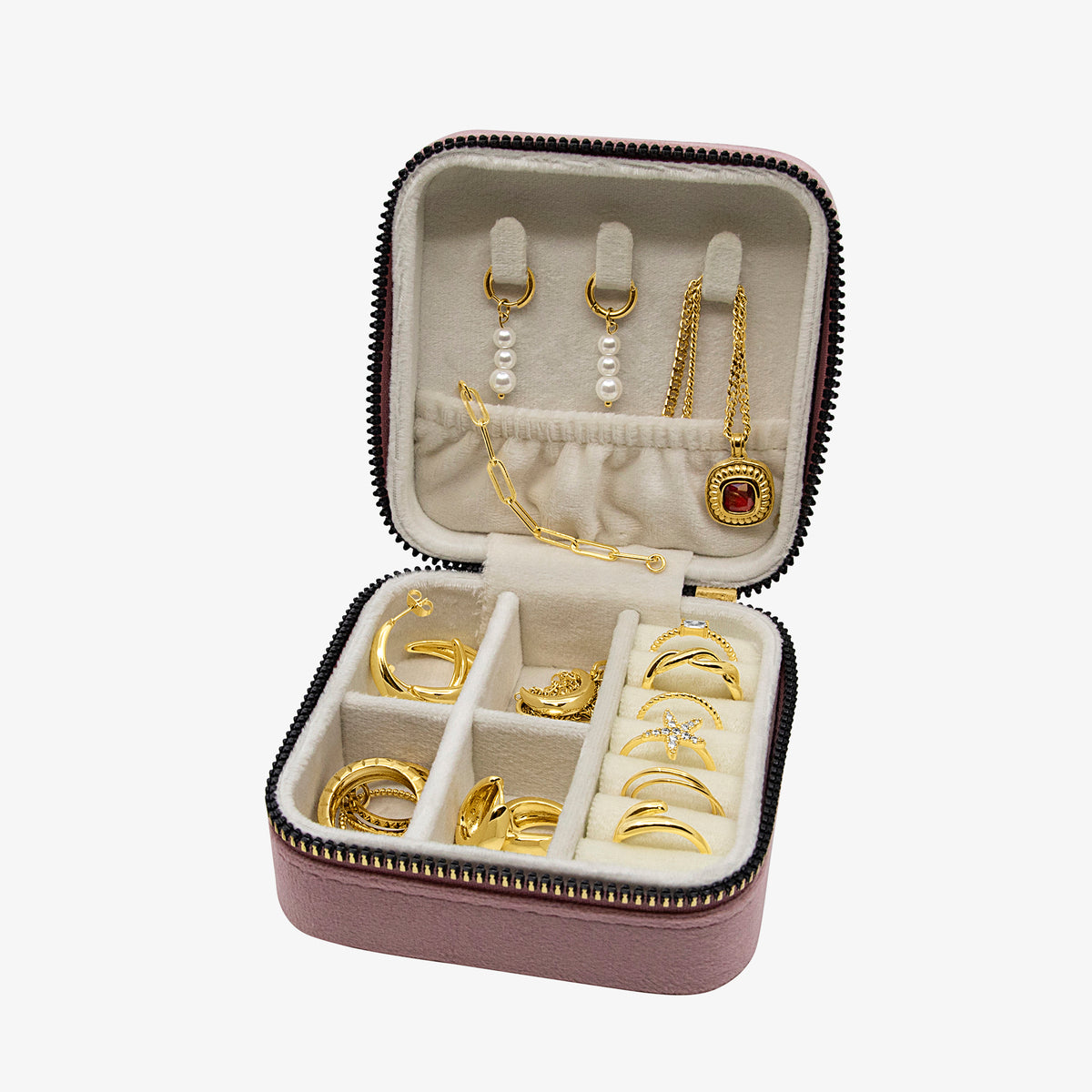 Travel Velvet Jewelry Case