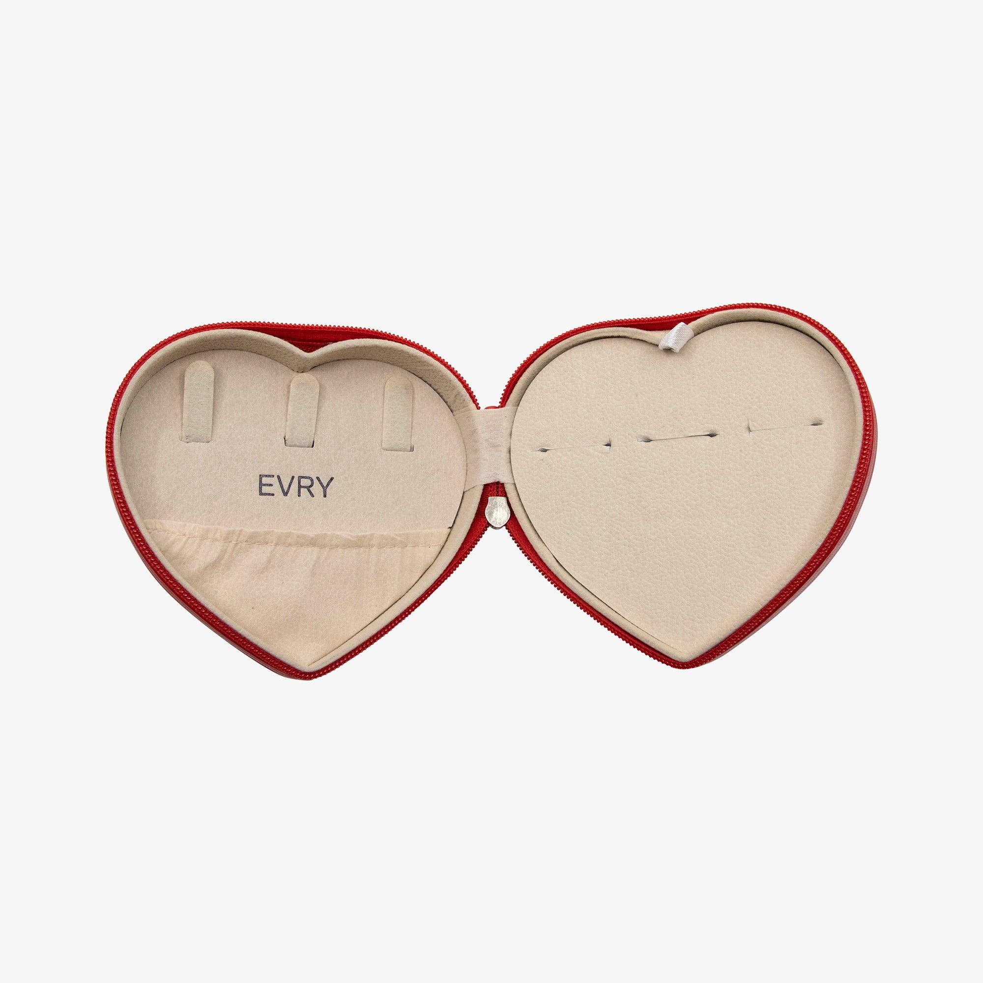 Heart-Shaped Travel Jewelry Case - EVRYJEWELS