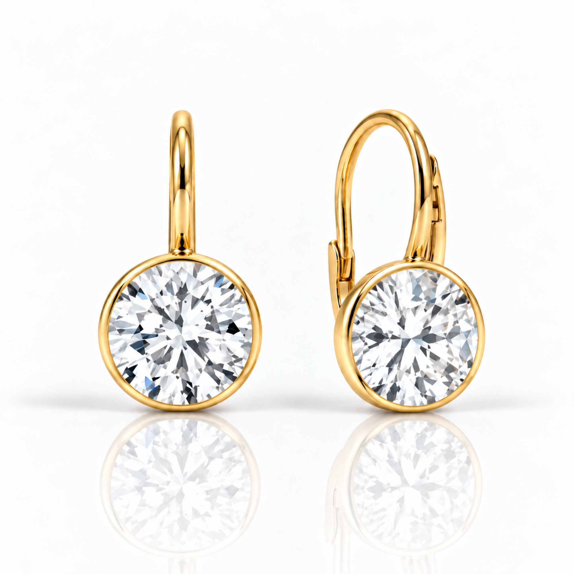 Headliner Round Cut Drop Earrings