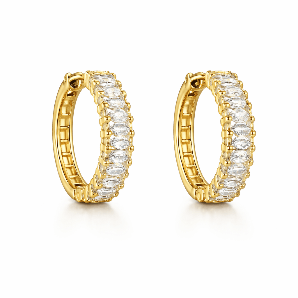 Sparkle Queen Hoop Earrings - EVRYJEWELS