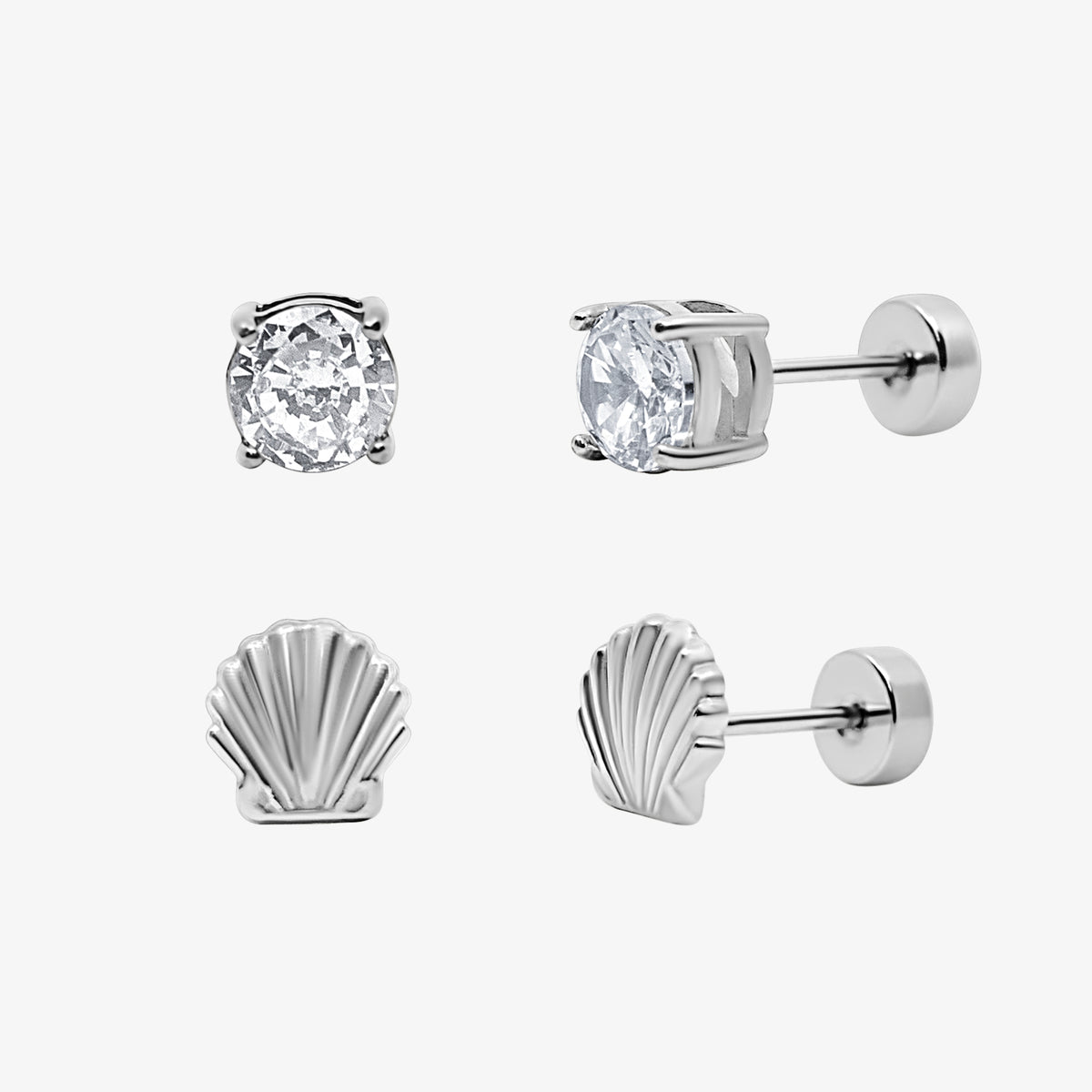 Starry Eyes Duo Flat Back Earrings